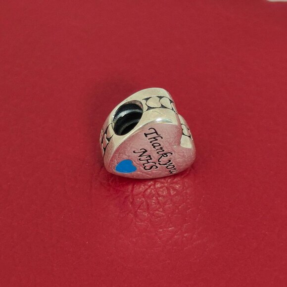 Pandora Thank You NHS Our Heroes Heart Charm Bead Pendant S925 Silver with box - Picture 6 of 6